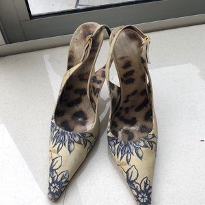 Donated Roberto Cavalli stiletto slingbacks